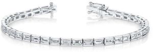 Channel Set Baguette Diamond Tennis Bracelet