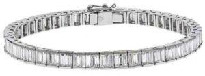 Classic Channel Set Baguette Diamond Tennis Bracelet