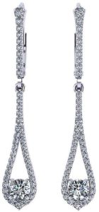 Designer Chandelier Diamond Dangle Earrings