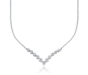 V Shaped Diamond Necklace
