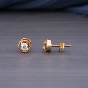 0.620Ct Genuine Lab Grown Diamond Stud Earrings in 18k Yellow Gold DEF / VVS-VS