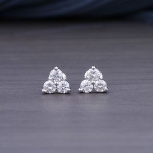 0.750Ct Genuine Lab Grown Diamond Stud Earrings in Solid 18k Gold DEF / VVS-VS