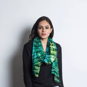 Forest Georgette Long Scarf