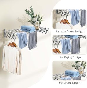 Stainless Steel Wallmounted Folding Rack 24 Inches