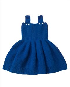 Crochet Girl Blue Frock With Jacket