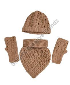 Crochet Muffler with Gloves & Cap
