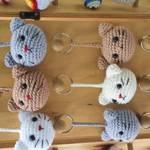 Crochet Cat Keychain