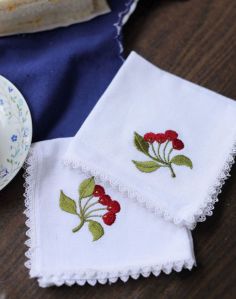 embroidered napkins