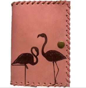 Peach Leather Journal with Snap Button