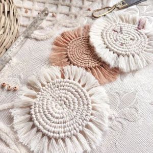 Round Macrame tea Coaster