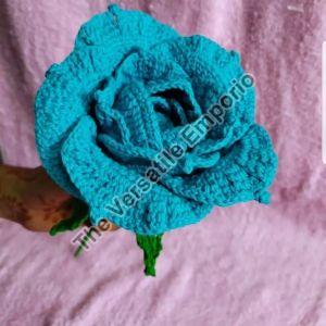 Blue Crochet Flower