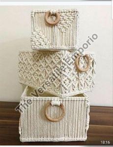 Cotton Handicraft Macrame Basket