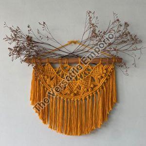 Orange Macrame Wall Hanging