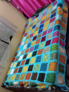 Crochet square bed cover