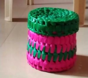 Palm Leaf Round Gift Box