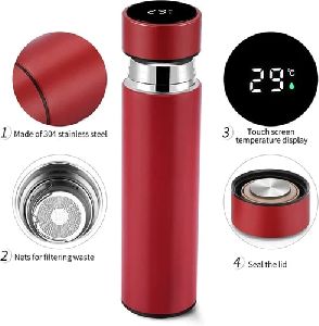 Red Temperature Water Bottle