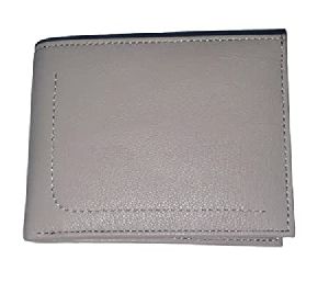 Mens Grey Leather Wallet