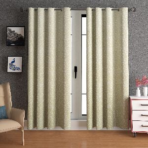 Stardust Green Polyester Curtain