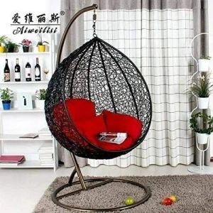 Black Single Seater Hanging Swing