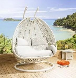 White Double Seater Hanging Swing