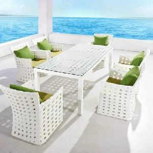 wicker dining table set