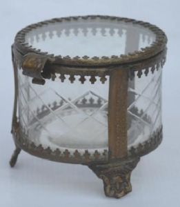 Vintage Glass Jewellery Box