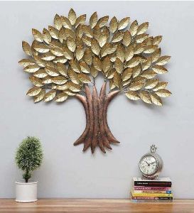 Metal Golden Wall Decor Tree Frame