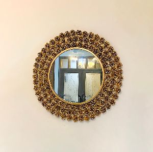 Metal Rose Wall Decor Mirror