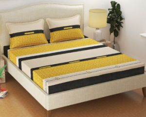 Double bed Glace Cotton Bedsheet