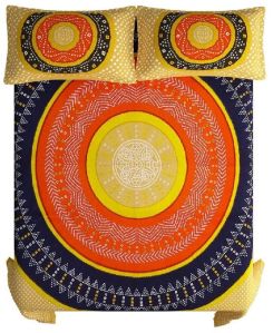Handblock Bedsheet for Double Bedsheet Rajsthani Bed