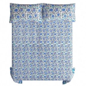 Bedsheet For Double Bed Sky Indigo Bedsheet