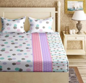 Double Bed Cotton Double Bed Sheet Mix White