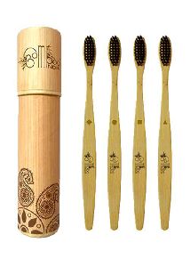 Bamboo Charcoal Toothbrush - Pack of 4