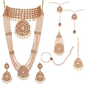 Golden Pearl Bridal Jewellery Set