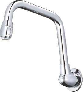 Sink Cock with Extended Swinging Spout Wall Mounted Model