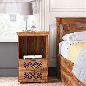 Wooden CNC Design Bedside Table