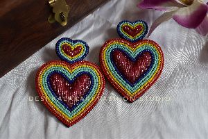 Beaded Valentine Earrings