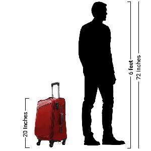 Timus Cameroon Plus 55 cm Polyester Red 4 Wheel Soft Sided Luggage/ Cabin Luggage for Men/Women with