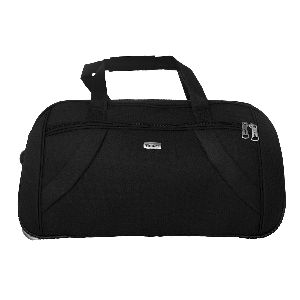 Timus Club Mumbai 55 CM/ 20 inch cabin Black 2 Wheel Duffel with Trolley Travel bag for men/duffel b