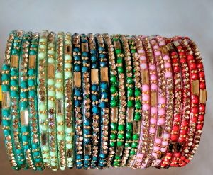 Zirconand beads bangles design