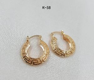 Gold plated bali earrings k58