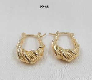 Gold plated bali earrings k65