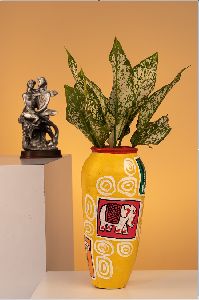 Vintage Design Terracotta 11inch Vase Home Decoration