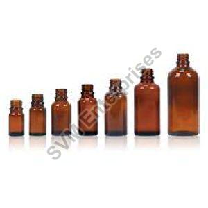 Moulded Amber Glass Bottle