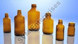 Moulded Amber Glass Bottle