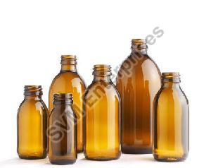 Amber Syrup Bottle
