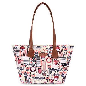 Chipmank Fancy Designer Large Canvas Tote Bag (Brown Tribal Print)