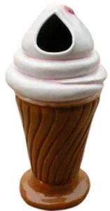 fiber Ice Cream Cones dustbin