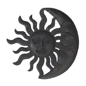 Metal Sun Moon Wall Art