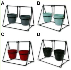 Double Swing Metal Planter